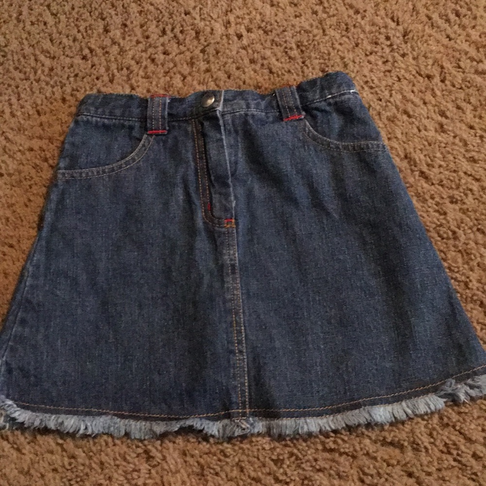 Vintage Gymboree fringe bottom jean skort Size 6